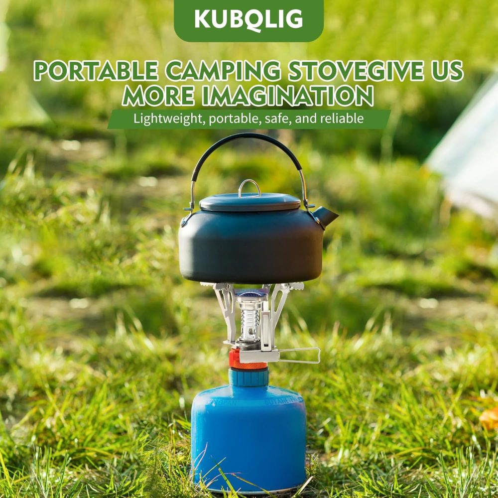 Portable Camping Stove Backpacking Stove, Specialized Camping Stove with Piezo Ignition Stable Support Wind-Resistance, Camp Stove for Camping Hiking&Outdoor Adventure Cooking - Image 7