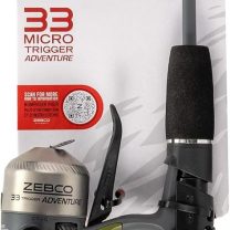 Zebco 33 Micro Adventure Spincast Reel and Fishing Rod Combo, 36-Inch Telescopic Rod, Ultra-Light Power, Moderate Action, Silver/Green